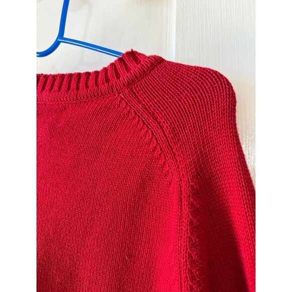 Lands End women’s size large red sweater - Picture 7 of 7